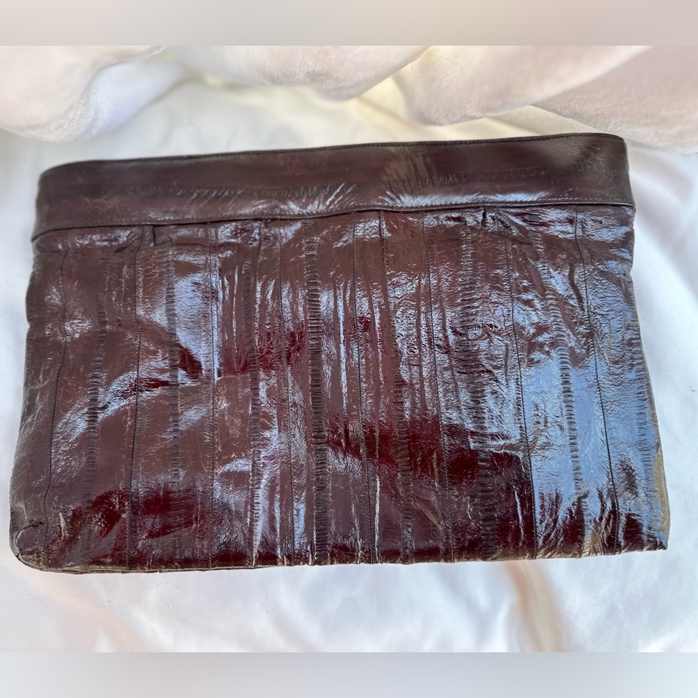 Genuine Eel skin Vintage clutch/shoulderbag - Picture 2 of 7